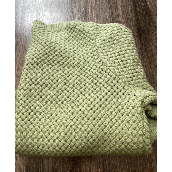 Vintage LL Bean Women’s Size M Knitted Mint Green Sweatshirt Crew Neck Sweater - Picture 14 of 14